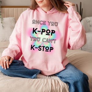 Una vez que haces Kpop no puedes parar, camiseta de dedo coreana, camiseta navideña de Kpop, camiseta para amantes del Kpop, camiseta de baile de Kpop, moda coreana, regalo para ella