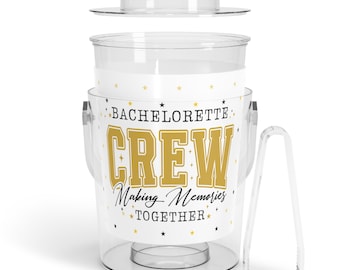 Cubitera de acrílico con pinzas para el equipo de despedida de soltera, decoración para baby shower.