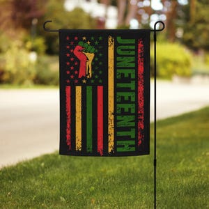 Juneteenth Garden Flag – African American Flag Outdoor Decor | Black History Month Yard Banner | Freedom Day Celebration Flag