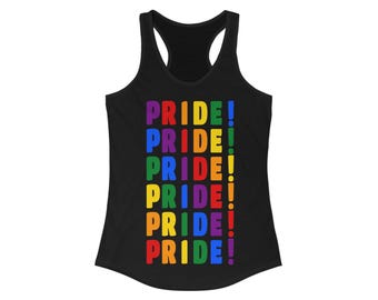 Camiseta sin mangas con espalda nadadora del Orgullo LGBTQ+, ropa para celebraciones, ropa de verano, atuendos para festivales, eventos del Orgullo Gay, equipo cómodo para entrenar.