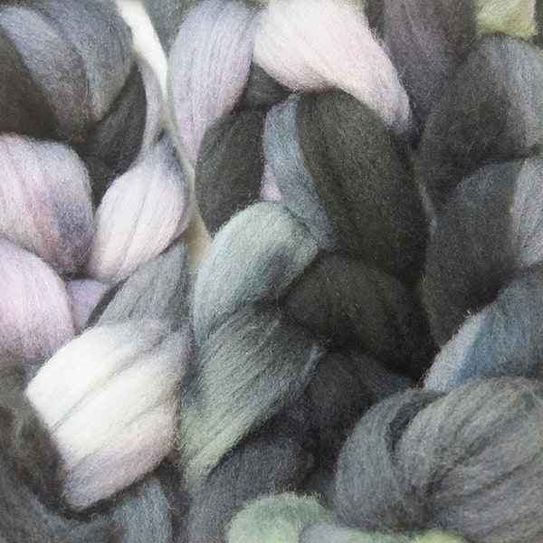 Ghost - Organic Merino Hand Painted Roving