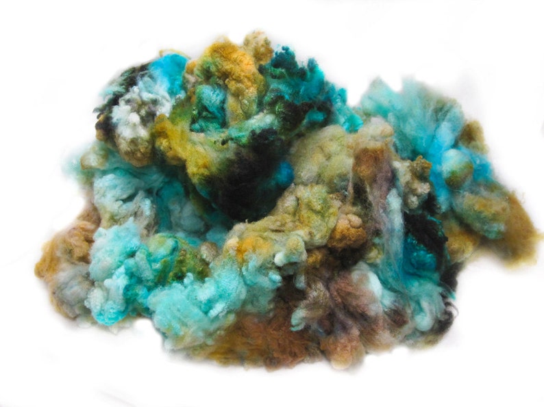 Pacifique Targhee Fleece Hand Dyed Spinning Felting Fiber image 3