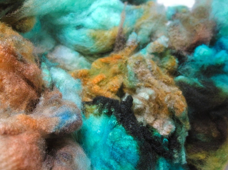 Pacifique Targhee Fleece Hand Dyed Spinning Felting Fiber image 1