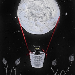 Carte : Montgolfière lune