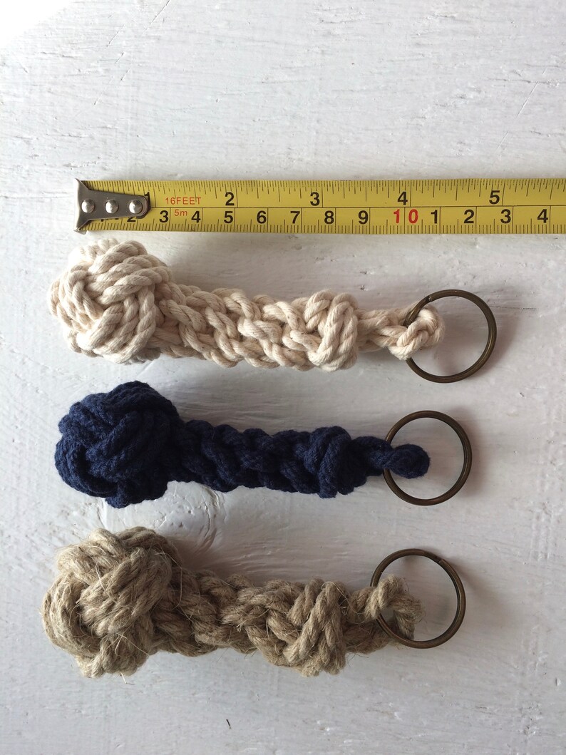 Bell Rope Keychain in different ropes Rope and knot lanyards Etsy