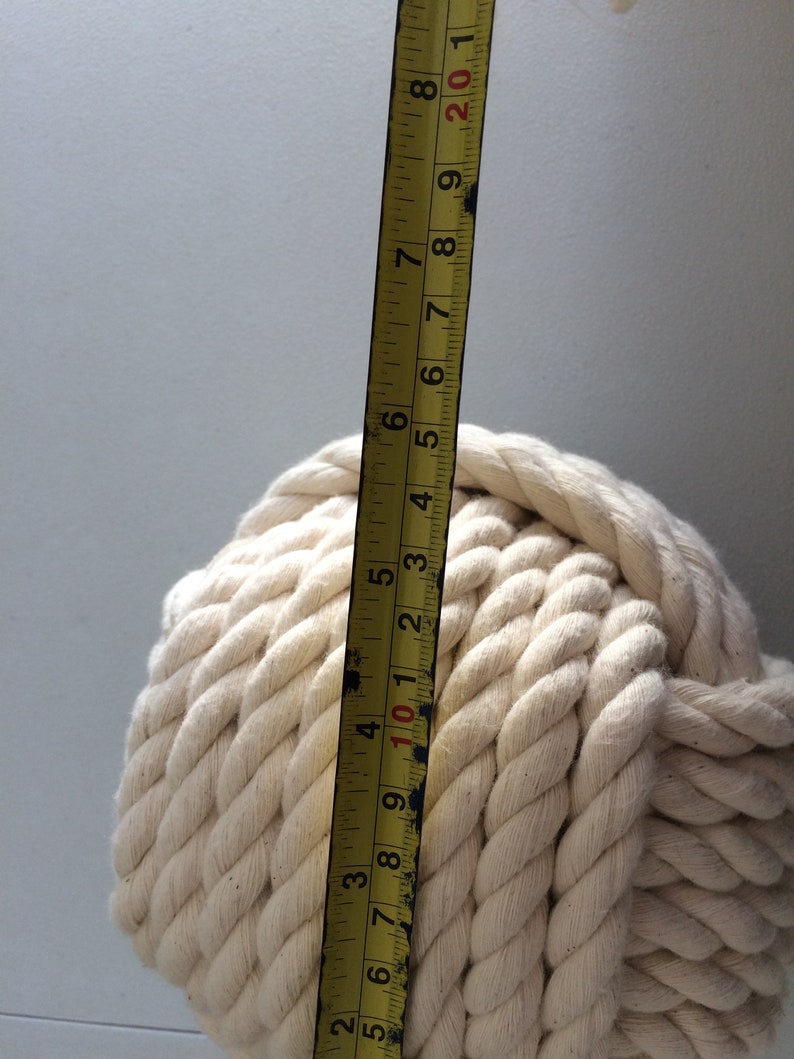 Soft Cotton Rope Doorstop Nautical Gift Ideas Made in Canada 1 Monkey Fist Rope Doorstop
