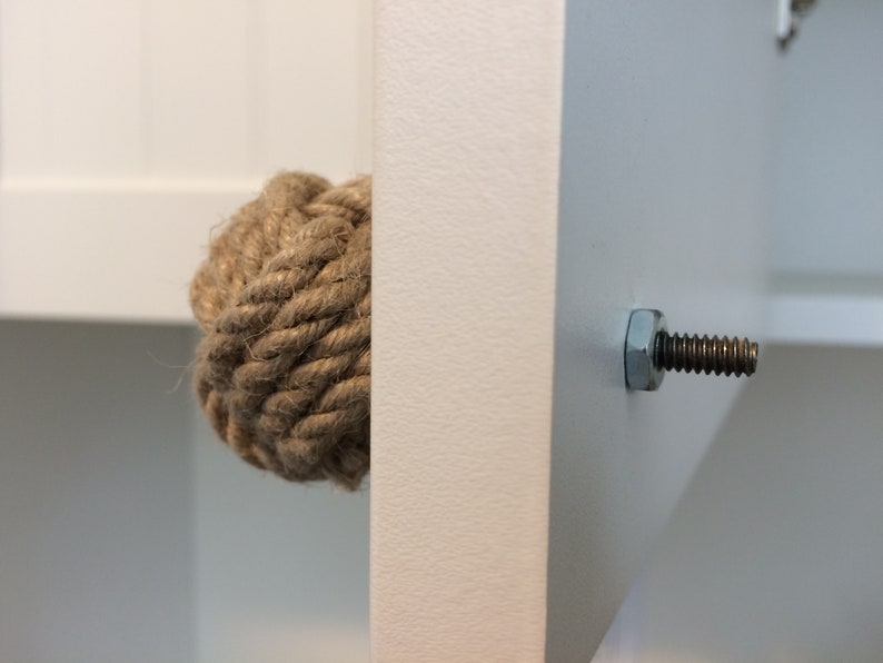 10 Jute Rope Knobs Nautical Rope Dresser Pulls Rope Etsy