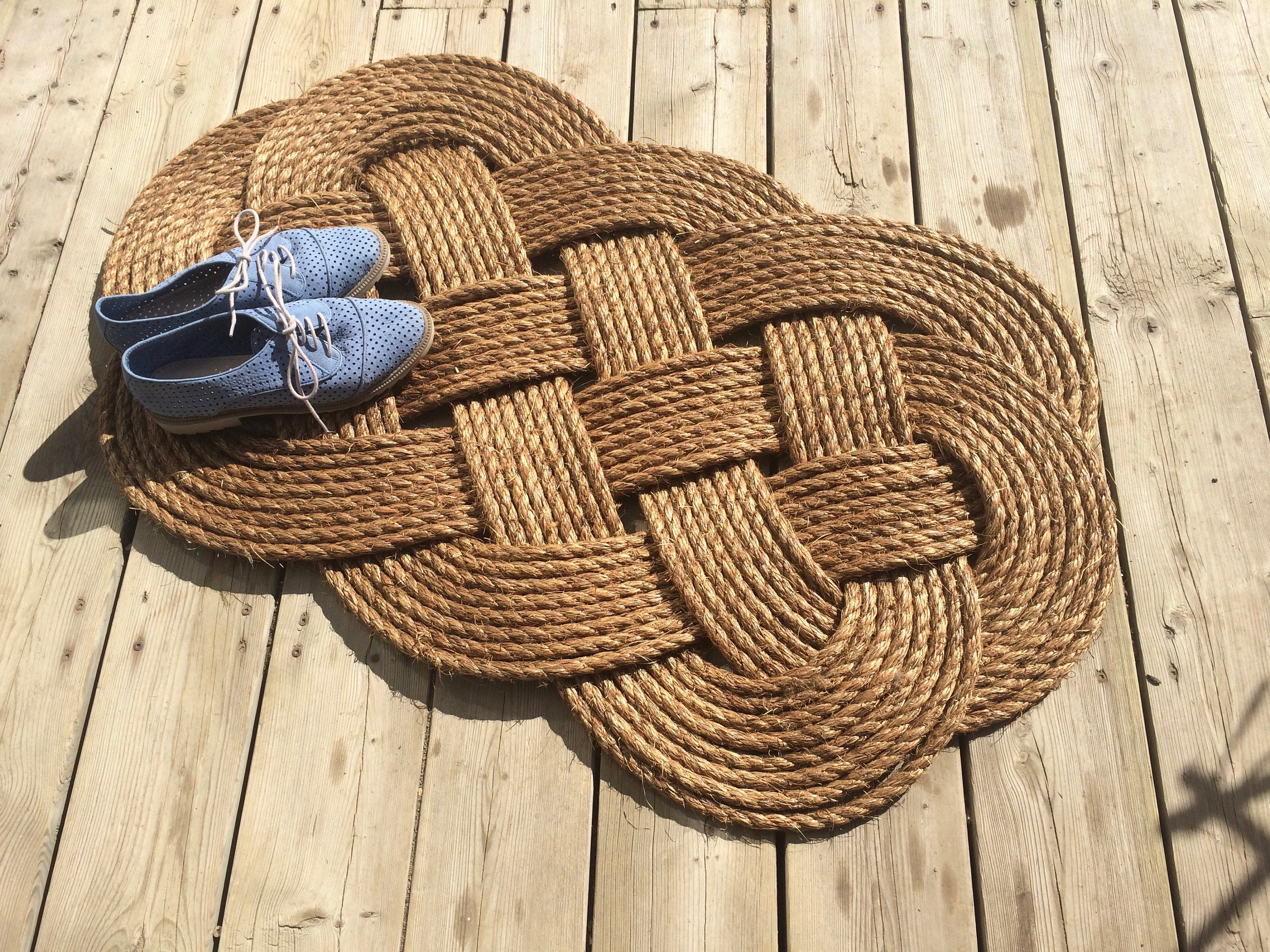 Large Rope Rug for your Entrance Nautical Decor 42 by 22 Etsy