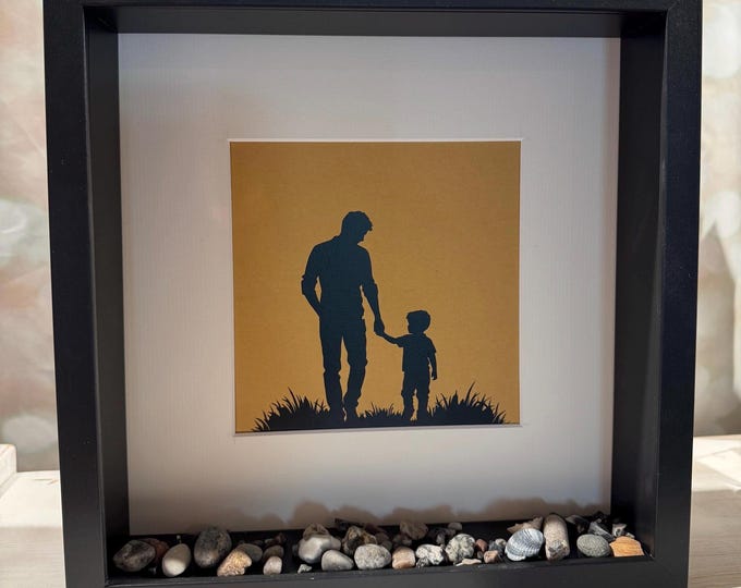 Personalisierte Geschenke Handmade Vater und Sohn. Mit maritime Deko der Küste. Ein Geburtstagsgeschenk für den Mann oder zum Vatertag.