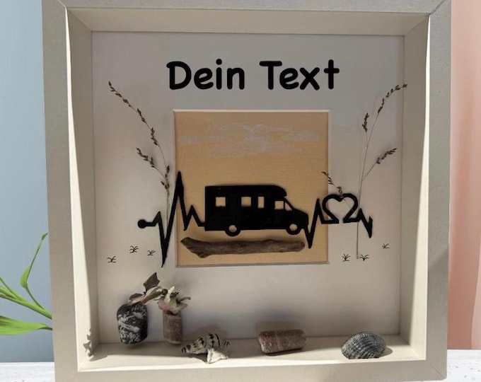 Handmade gift for camper lovers. I'll personalize it for you and decorate it with North Sea beach finds. For a milestone birthday, retirement, etc.