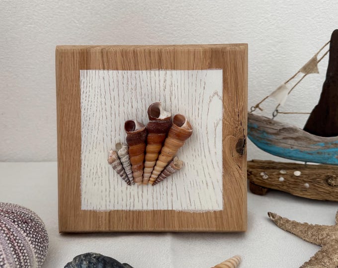 Treibholz Deko als Weihnachtsgeschenk. Deko skandinavisch als Wand Holz Deko. Ein Eichenschild als maritimes Wandbild Handmade. Boho Deko.
