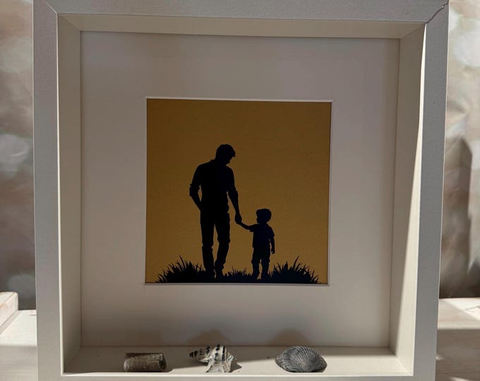 Personalisierte Geschenke Handmade Vater und Sohn. Mit maritime Deko der Küste. Ein Geburtstagsgeschenk für den Mann oder zum Vatertag.