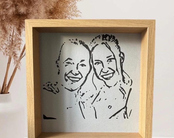 Personalisierte Geschenke. Ein Geschenk zur Rente, Taufe Hochzeitstag, Geburt oder Weihnachten. Geschenk für beste Freundin, Foto im Rahmen.