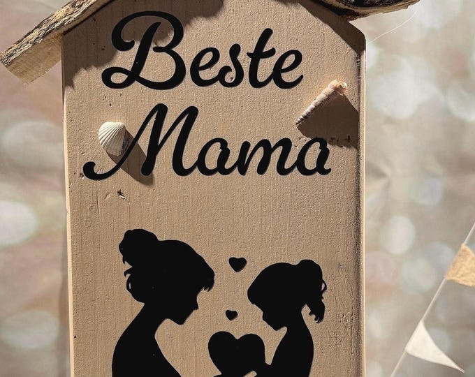 Kleine Geschenke zu Weihnachten als Geschenk Tochter Mutter. Kleine Deko Häuser aus Holz als Geschenk für Mutter. Treibholz Deko u. maritim.