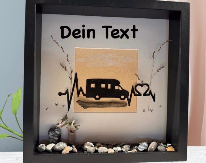 Handmade gift for camper lovers. I'll personalize it for you and decorate it with North Sea beach finds. For a milestone birthday, retirement, etc.