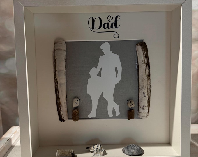 Personalisierte Geschenke Handmade Vater und Sohn. Mit maritime Deko der Küste. Ein Geburtstagsgeschenk für den Mann oder zum Vatertag.