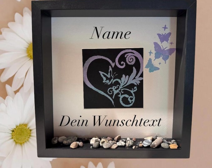 Maritime picture frame for your loved one. Hand-painted with beach finds, Mother's Day North Sea Baltic Sea wall decoration 3D frame driftwood gift