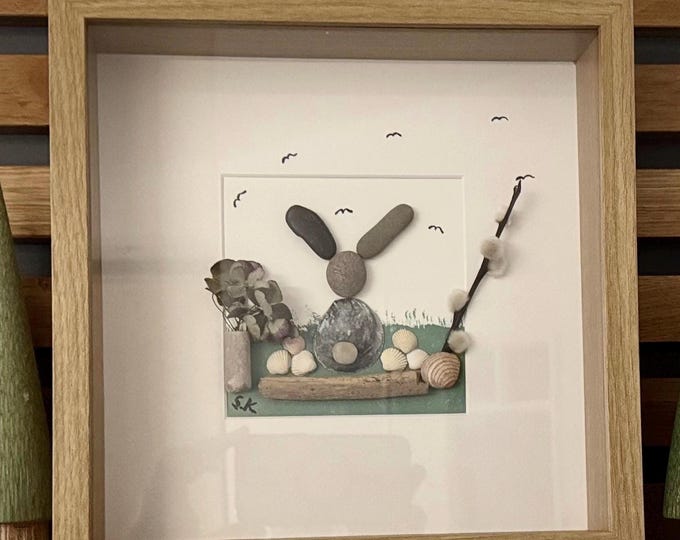 Ein maritime Deko als Kinderzimmer Deko oder personalisierte Geschenke Baby, Taufe, Geburt. 3d Bild mit Naturmaterialien als Osterdeko 2026.