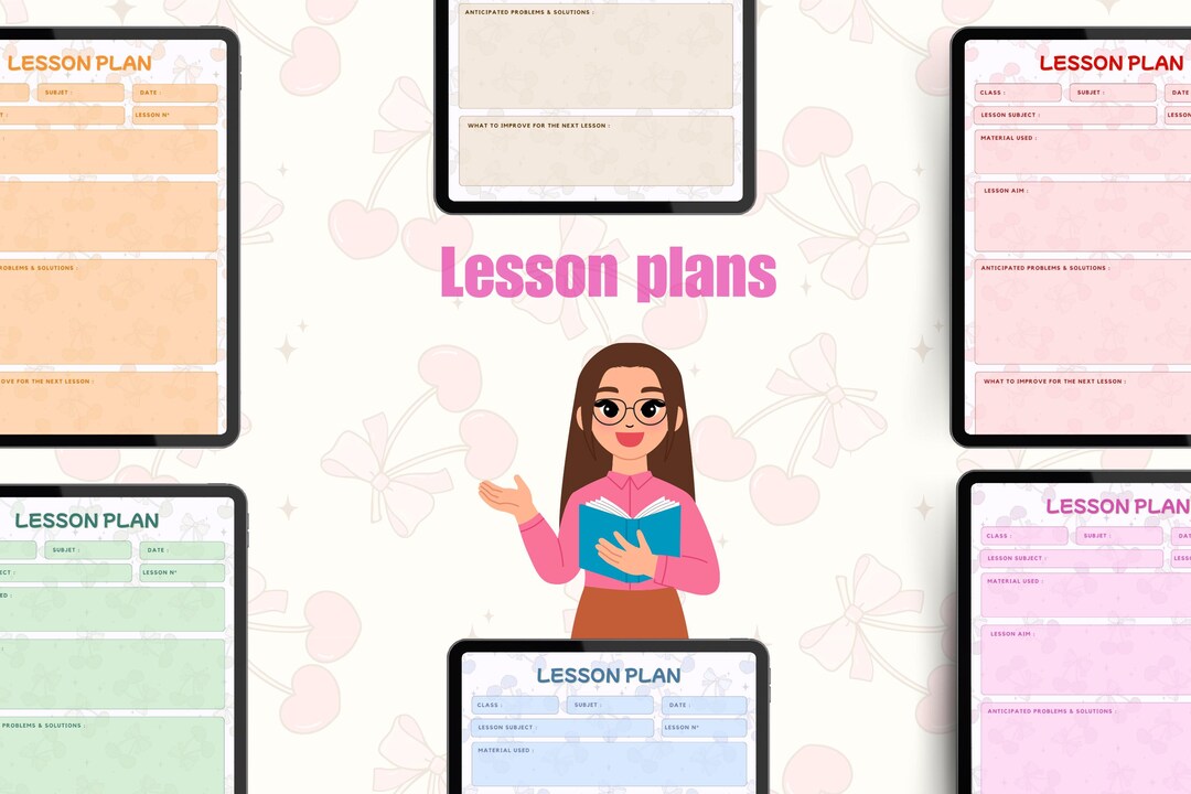 Teacher Lesson Plan Template: Printable & Digital (PDF) - Etsy