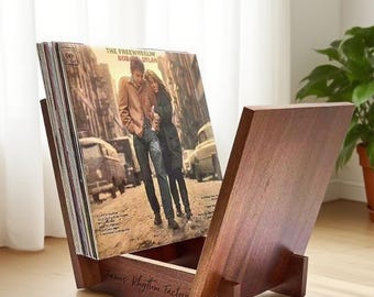 Personalized Unique Vinyl Rack, Wood Vinyl Records Storage, Gift For Vinyl Lover. Records Display. Christmas Gift Ideas, LP Record Stand