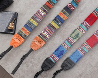 Personalized Leather Camera Strap, Custom Engraved DSLR & SLR Shoulder, DSLR Camera Accessories, Christmas Gifts for Him/Boyfriend