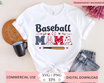 Baseball Mom SVG: Patriotic 4th of July Design (Digital Download)