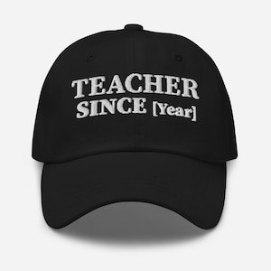 Personalized Embroidered Teacher Hat: Custom Favorite Things Gift