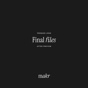 Final Files // Text only logo, Minimalist logo, Modern logo, Simple logo, fashion logo, minimal logo, text logo