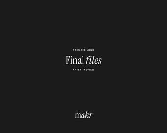 Final Files // Text only logo, Minimalist logo, Modern logo, Simple logo, fashion logo, minimal logo, text logo