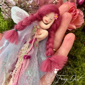 Ooak Fairy Sculpture, Handmade Tiny Fairy Doll, Polymer Clay Figure, Fairy Garden Decor,  Fairy Figurine, Whimsical Home Decor