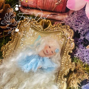 Ooak Fairy Sculpture, Handmade Tiny Fairy Doll, Polymer Clay Figure, Fairy Garden Decor,  Fairy Figurine, Whimsical Home Decor