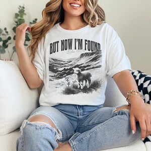 But Now I&#39;m Found Christian Sweater, Christian Gift, Retro Jesus Shirt Christian Gift Bible Verse He Left the 99