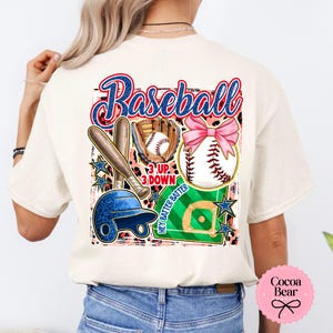 Baseball Mom Shirt for Women Cute Trendy Baseball Game Day Shirt with Personalization