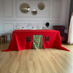 Tablecloth playhouse, tent table, play tent, playhouse for kids, Table Playground, Indoor Theater, Birthday Party Accessory, Boy Playhouse