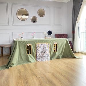 Tablecloth playhouse, tent table, play tent, playhouse for kids, Table Playground, Indoor Theater, Birthday Party Accessory, Boy Playhouse