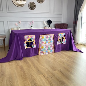 Tablecloth playhouse, tent table, play tent, playhouse for kids, Table Playground, Indoor Theater, Birthday Party Accessory, Boy Playhouse
