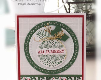 Christmas in July Card- All is Merry