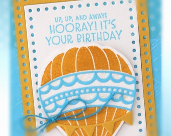 Birthday Card- Up up and Away, Hooray! It's your Birthday