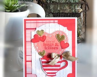 Tarjeta de San Valentín: Muchos abrazos y besos (solo una)