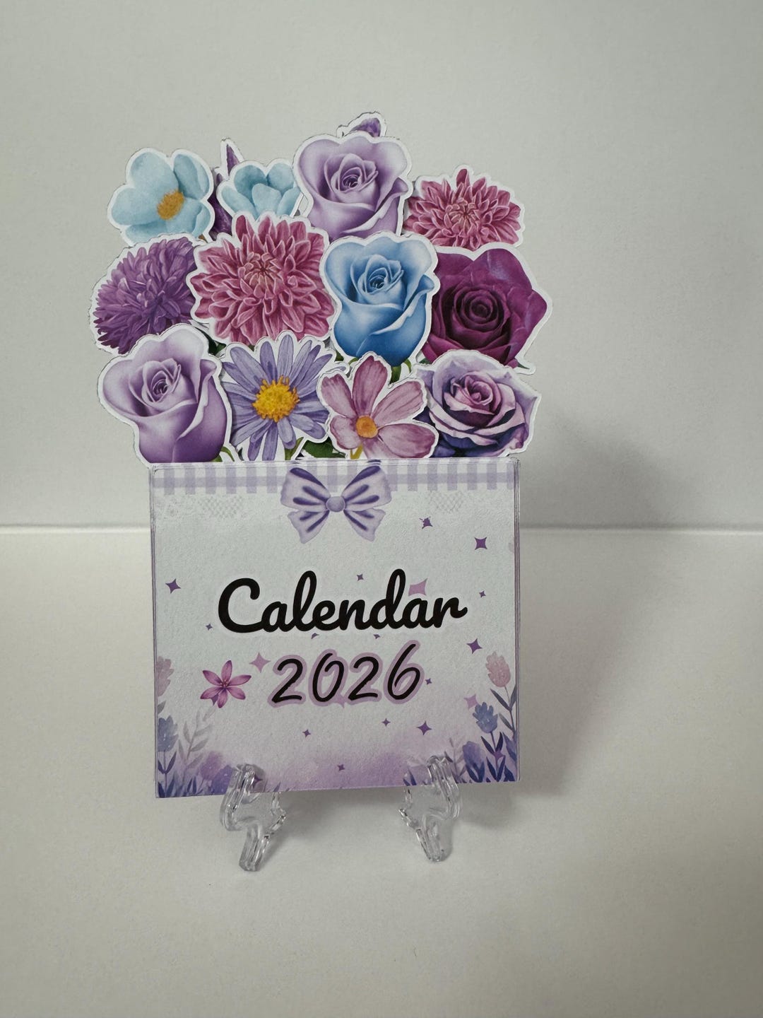 2026 Rectangular Desk Calendar With Flowers - Etsy