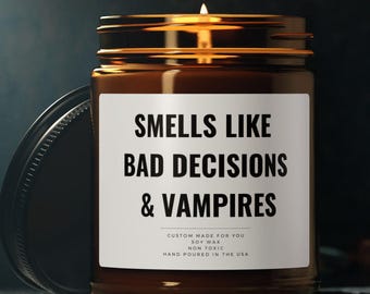 Twilight Smells Like Bad Decisions & Vampyrljus, Edward Cullen, Bella Swan, Vampyrpresenter, Bokälskarpresent, Bokälskarpresent