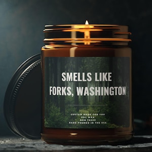 Twilight Smells Like Forks Washington, Edward Cullen, Book Lover, Booktok, Bookish Candle, Twilight Inspired Gift, Twilight Gift, Bella Swan