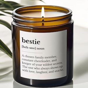 Regalo per la migliore amica, candela di definizione, regalo di compleanno per un'amica, regalo per la migliore amica, compleanno della migliore amica, set regalo di candele per la migliore amica, regalo per la festa della mamma