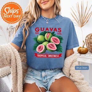 Guavas Retro Commercial Graphic Shirt, Vintage Guava Label Tee, Exotic Fruit Lover T-Shirt, Cute Unisex Graphic Tee, Cool Gift Idea