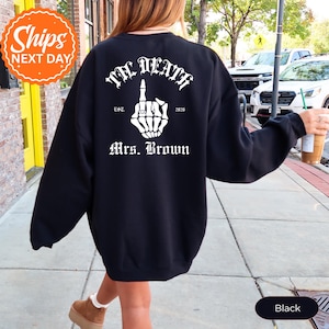 Custom Wedding Day Hoodie And Sweatshirt, Til Death Skeleton Bride & Groom Gift