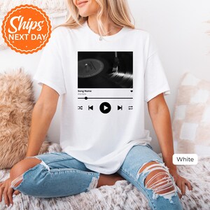 Custom Song Name Shirt, Personalized Music Tee, Custom Artist Shirt, Favorite Song T Shirt, Unique Music Player Tee, Trendy Song Name Shirt