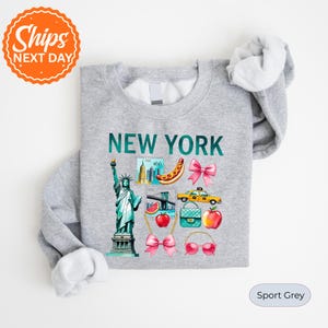New York City Hoodie, New York Graphic Top, New York Travel Sweater, NYC Vacation Outfit, Cute New York Hoodie, Trendy New York Graphic Top