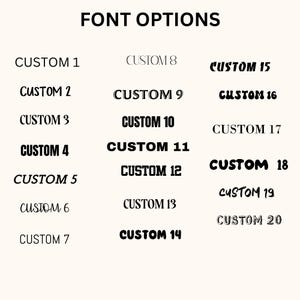 the font options for font options