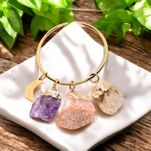 Juego de anillo de meditación de cristal y tarjeta de guía Joy & Happiness, herramientas de atención plena, meditación guiada, atención plena del amor propio
