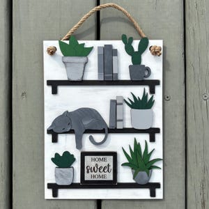 Plant & Cat Wall Shelves - Laser File
